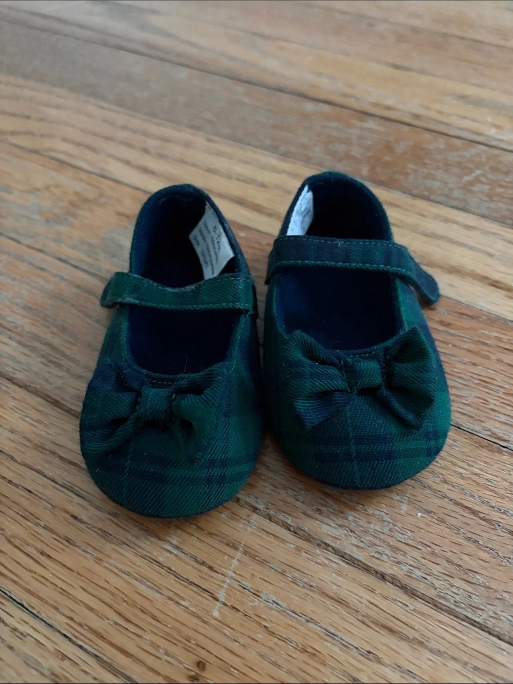 Dressy plaid baby shoes